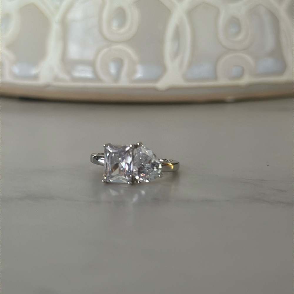 Toi Et Moi Ring 925 Sterling Silver Engagement Ring